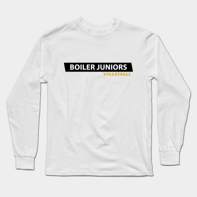 Black Background Logo Long Sleeve T-Shirt by BoilerJuniors